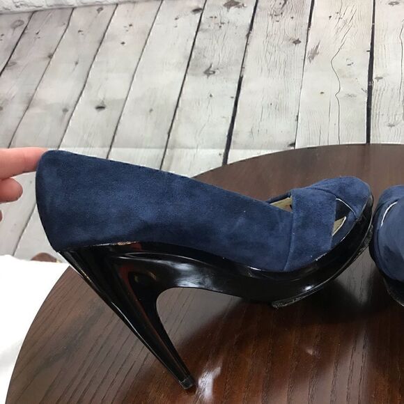 Zara Woman Collection suede peep heels in size 7 - Picture 6 of 13